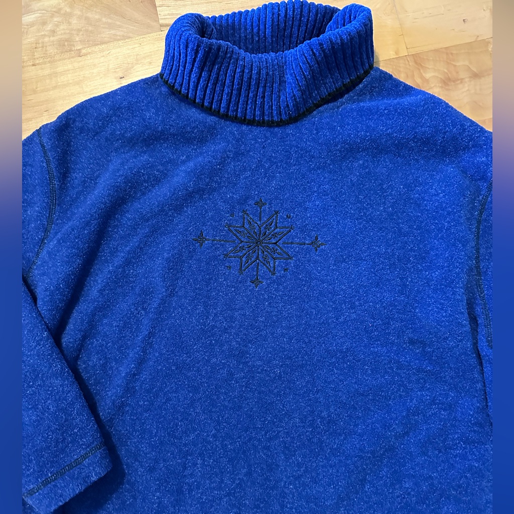 Vibrant Royal Blue Snowflake Sweater